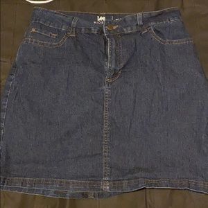 Denim mid rise skirt
